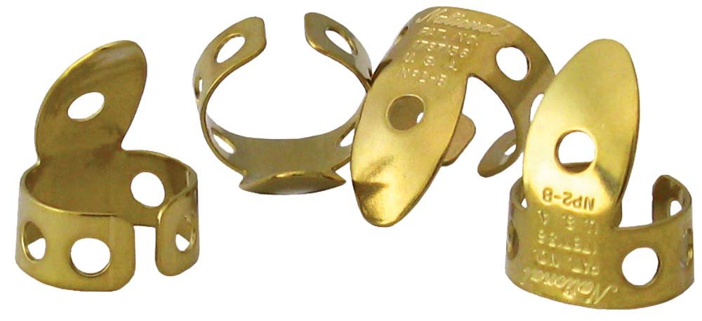 National NP-2B-4PK Finger Picks - Brass - 4 Pack