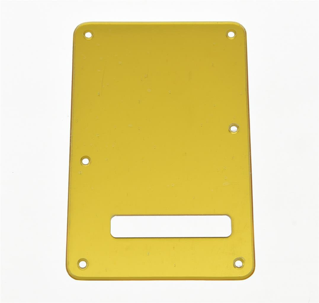 Kaish St/Strat Style Standard Guitar Back Plate St Tremolo Trem Cover For Usa Strat/Stratocaster Gold Mirror 1 Ply
