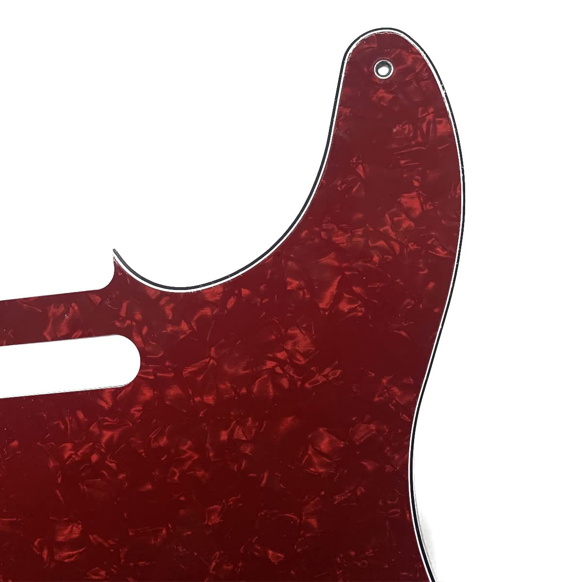 KAISH American Vintage 5 Hole Tele Pickguard TL Guitar Pick Guard Scratch Plate for Tele/Telecaster Red Pearl