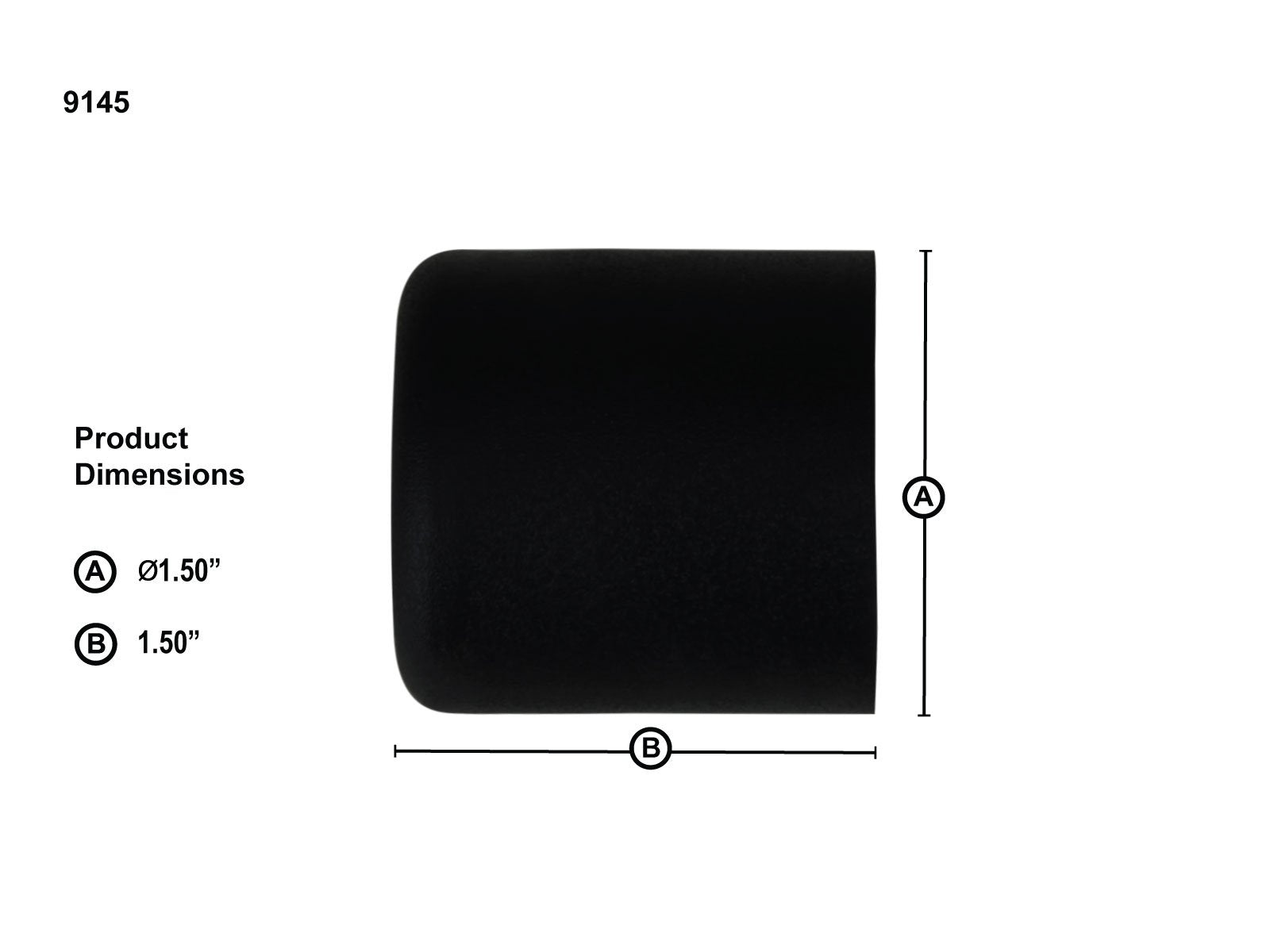 Penn Elcom 9145 Medium Rubber Cabinet Foot with Steel Washer for Speaker Cabinets, Amplifiers, Stereos and Tour Equipment