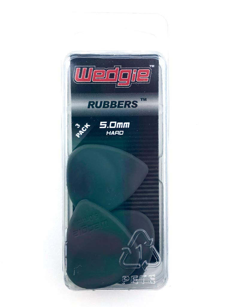 Wedgie WRPP50H Rubber Guitar Picks 5.0mm Hard, 3 Pack