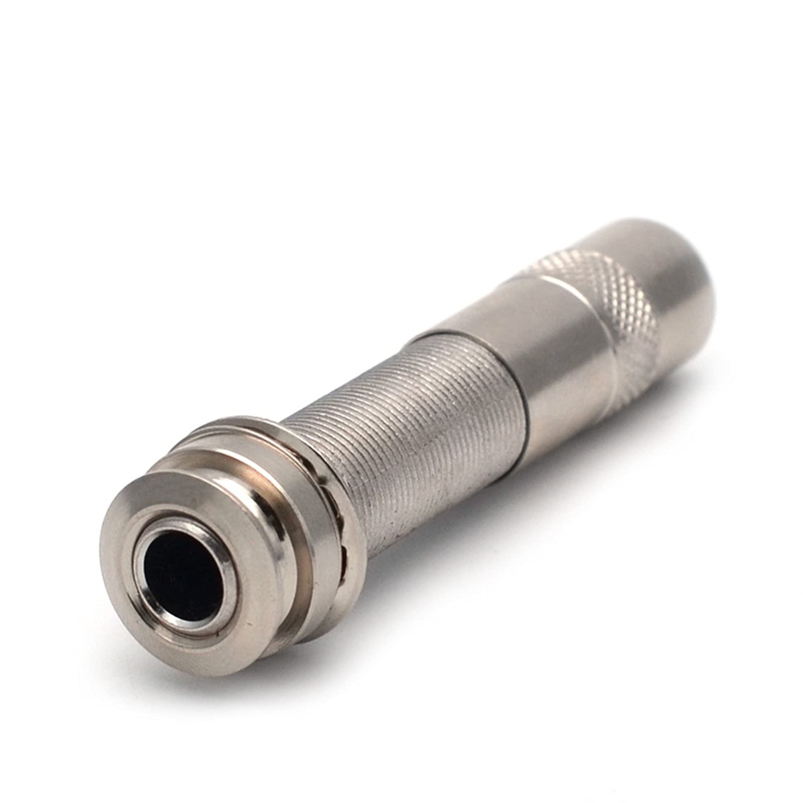 SAPHUE Brass Electric Guitar Bass 1/4Inch Barrel Jack 44.5x16cm Cylinder Input/Output Stereo Barrel Endpin Long Threaded Jack So