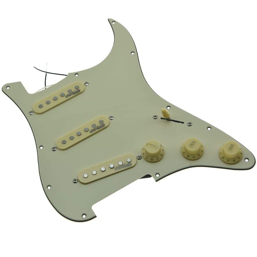Kaish Aged White Loaded Electric Guitar Pickguard Prewired Pickguard With Wilkinson Pickups For Fd Stratocaster Made In Usa Or M