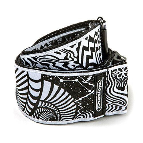 Jim Dunlop I Love Dust Black & White Vortex Guitar Strap (ILD02)