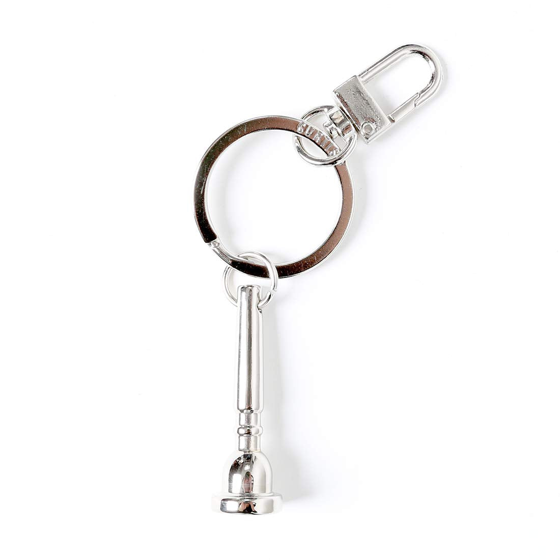 CURTIS Trumpet Mouthpiece Themed Keychain (Silver)