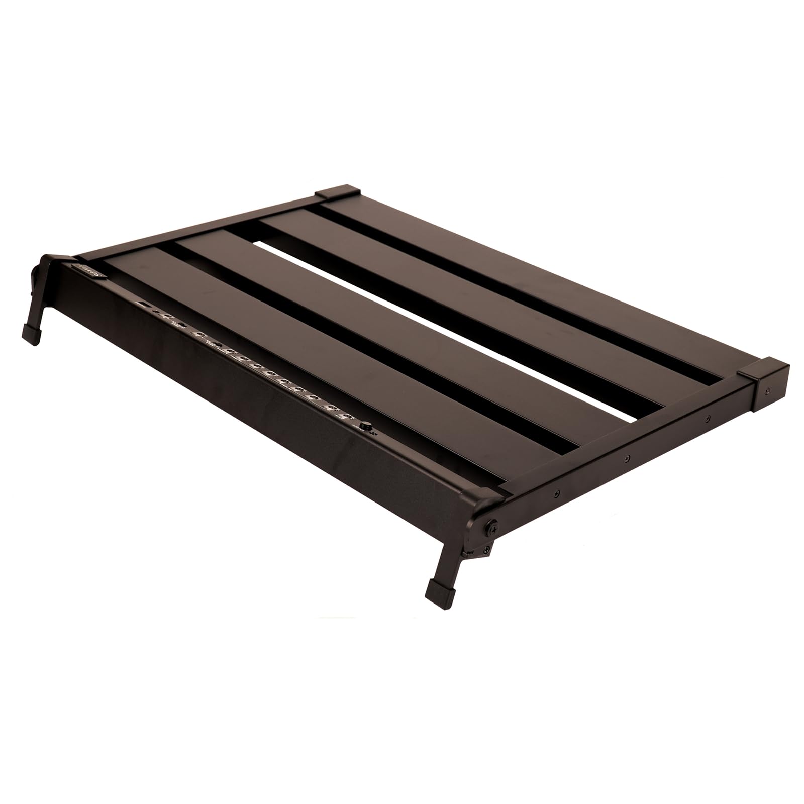 GOKKO 20.5'' x 13.8'' Pedal Board with Integrated Power Supply, Aluminum Folding Powered Guitar Pedalboard with Carry Bag (GK-58