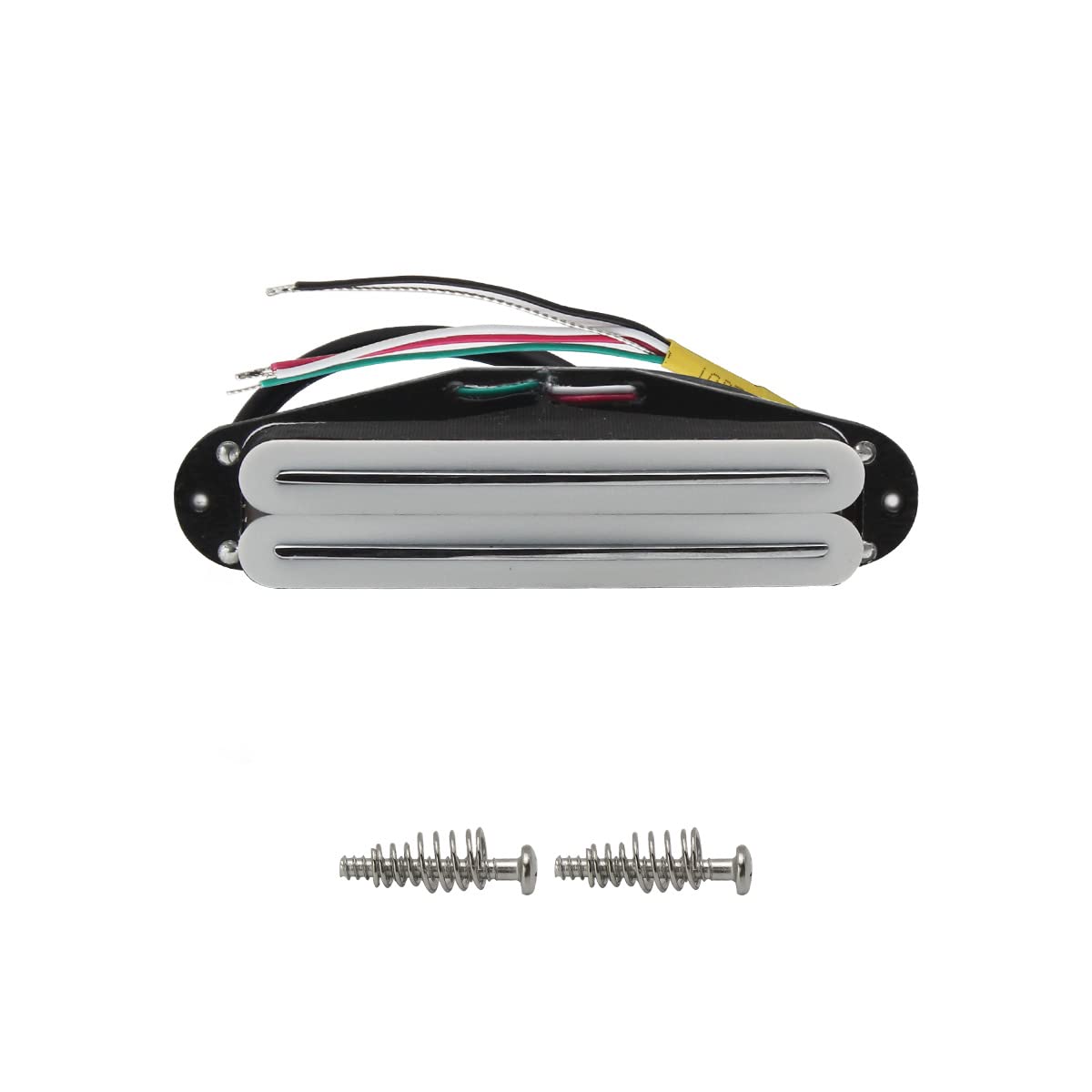 FLEOR Alnico 5 Hot Dual Rail Humbucker Single-Coil-Sized Pickup 12-13K Humbucker Pickup, White