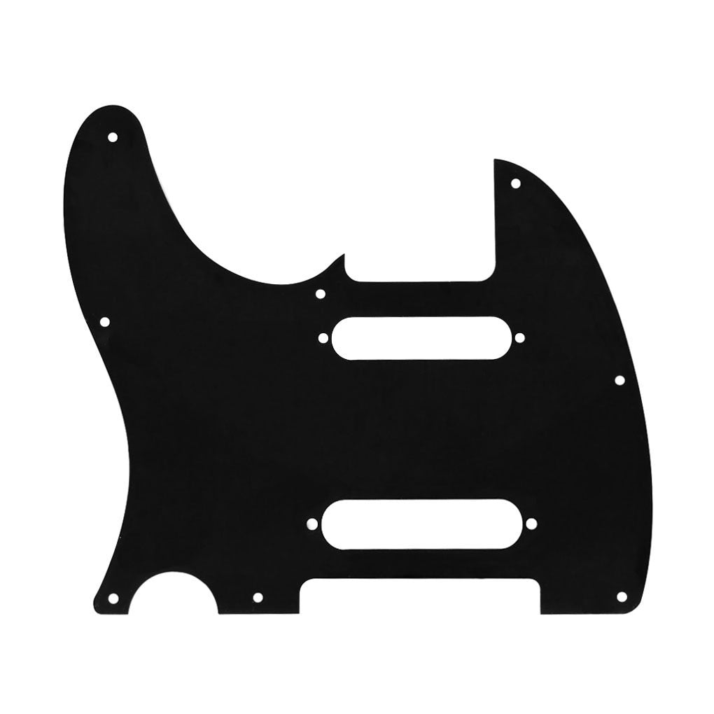 IKN 3Ply Black 8 Hole Guitar Tele Pickguard Plate with Screws Fit Fender Nashville Telecaster Pickguard Replacement