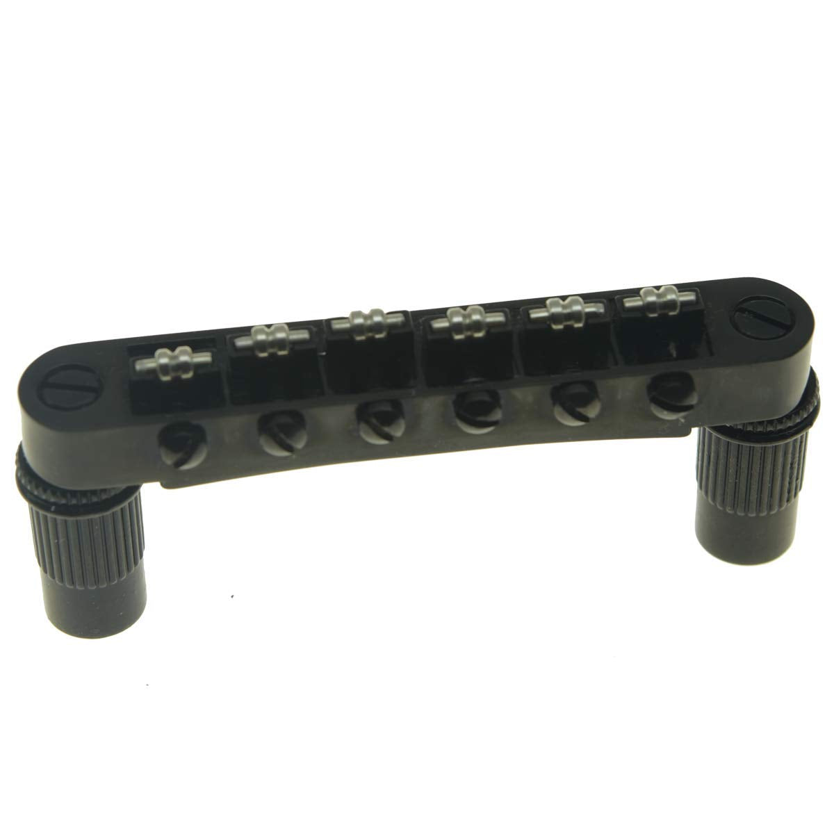 Dopro Guitar Roller Saddle Bridge Tune-O-Matic Bridge For Epiphone Les Paul,SG,Dot,Bigsby Guitar with M8 Threaded Posts Black
