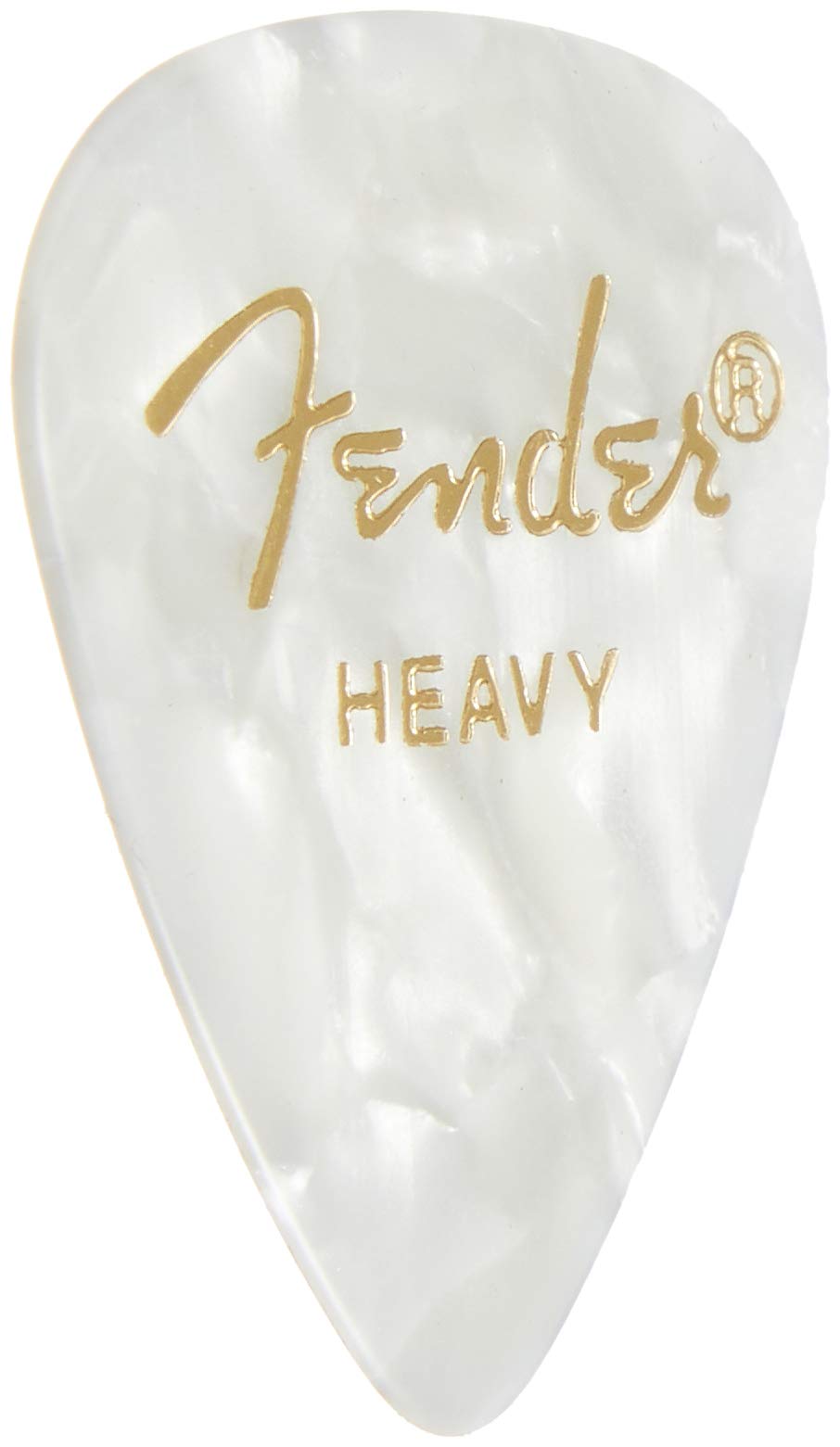 Fender Premium Celluloid Guitar Picks 351 Shape, White Moto, Heavy, 144-Pack