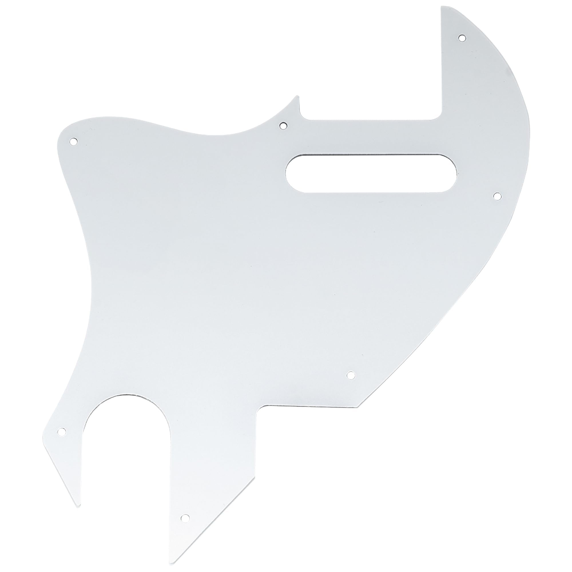 Musiclily Pro 7 Holes Guitar Pickguard for Fender F-Hole Hybrid Tele Style Electric Guitar, 4Ply Vintage Tortoise