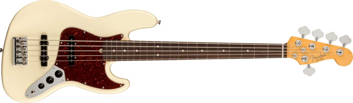Fender American Professional II 5-String Jazz Bass, Olympic White, Rosewood Fingerboard
