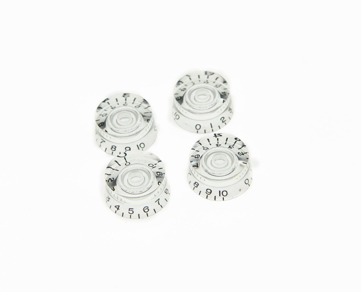 Kaish 4Pcs Clear Guitar Speed Dial Knobs Transparent Control Knob Fits Lp Guitar