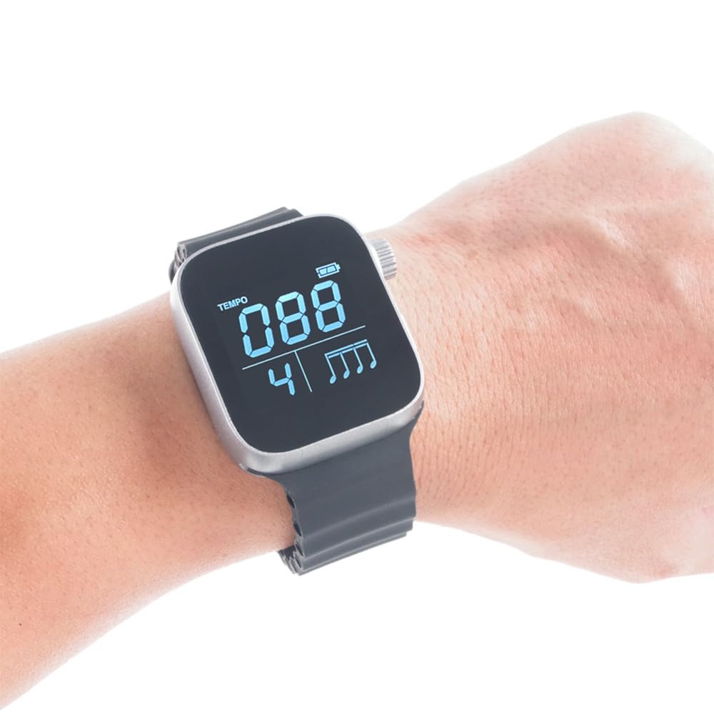 Uneeruiqy Metronome Watch, Wearable Vibrating Metronome Wrist Watch, 40-240 BPM Smart Instruments Pulse Beat Counting Watch for 