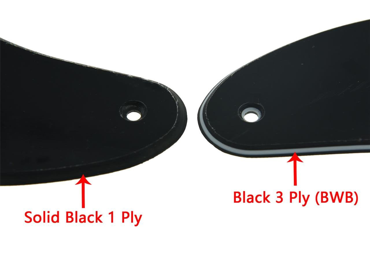 KAISH 4 String J Bass Style Pickguard Bass Pick Guard Scratch Plate for USA/Mexico Jazz J Bass Black 3 Ply