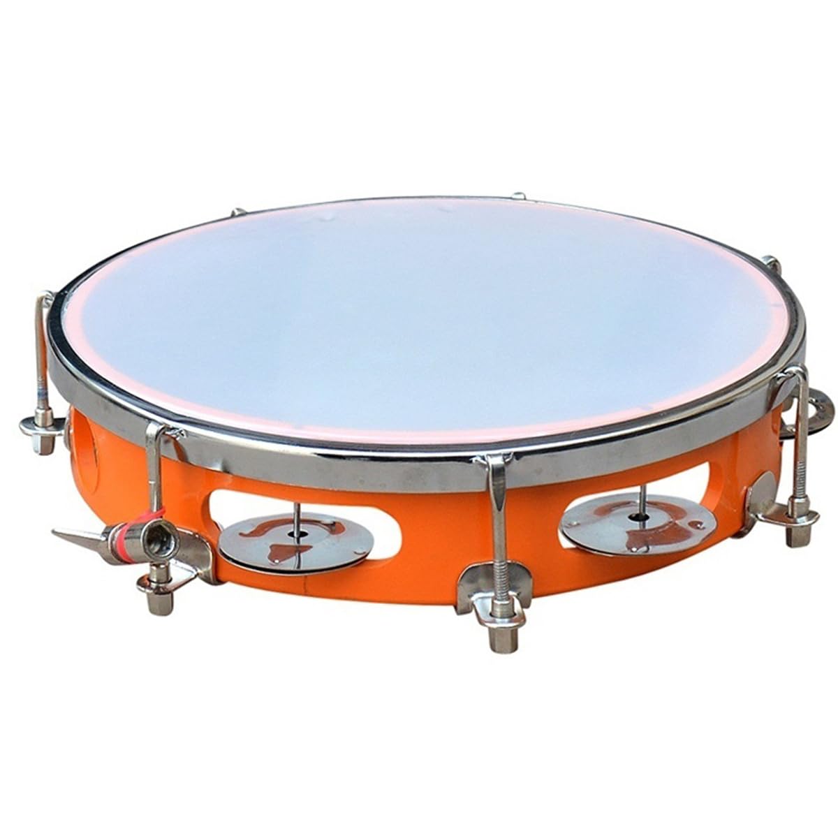 Device Of Urban Infotech Tambourine Musical Instrument Hand Held Multi Colour Tambourine, Metal Jingle Bells Dafli Percussion In