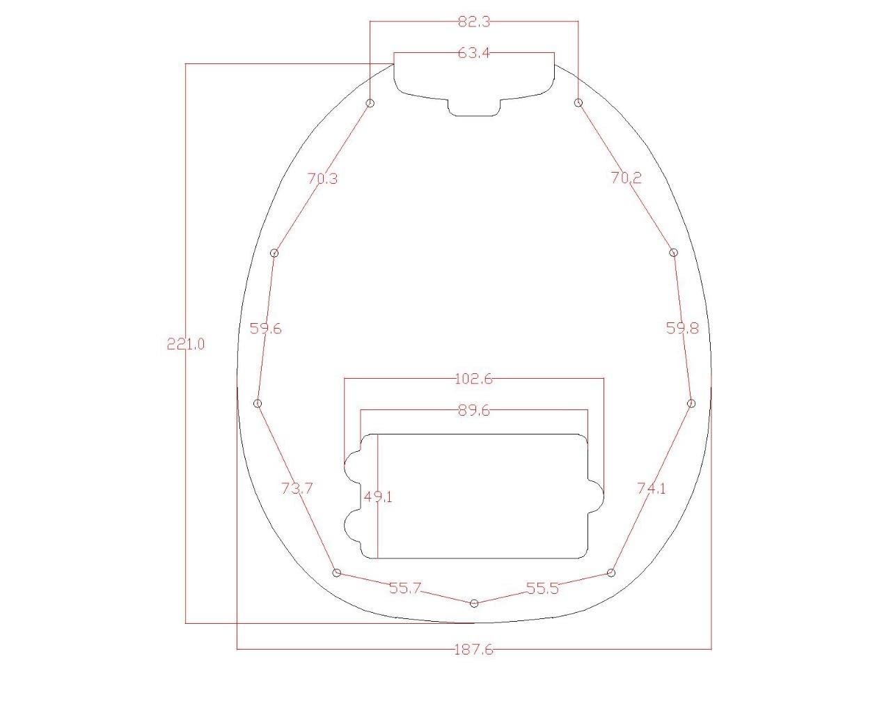 KAISH Bass Pickguard Fit for Musicman classic 4 string StingRay bass models Tiger Stripe