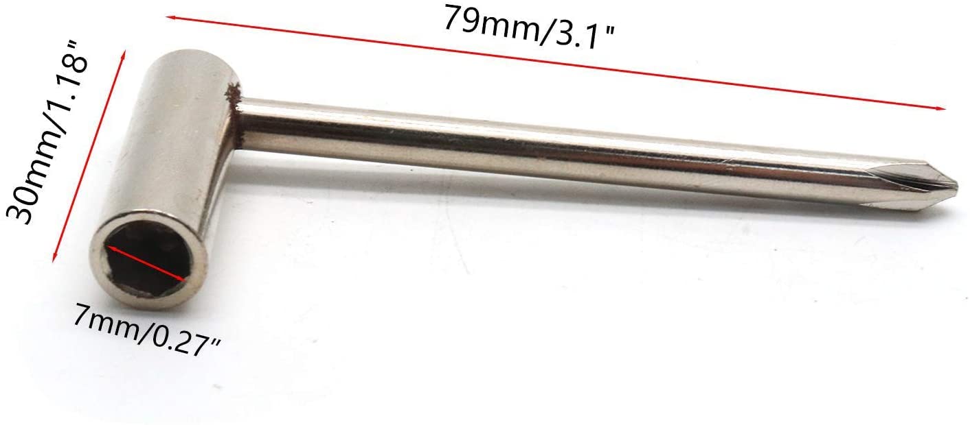 TUOREN Guitar Truss Rod Wrench Set with L Wrench 5-Pack