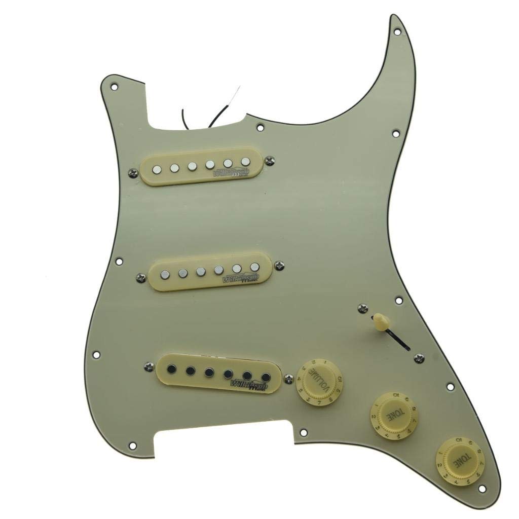 KAISH Aged White Loaded Electric Guitar Pickguard Prewired Pickguard with Wilkinson Pickups for FD Stratocaster Made In USA or M