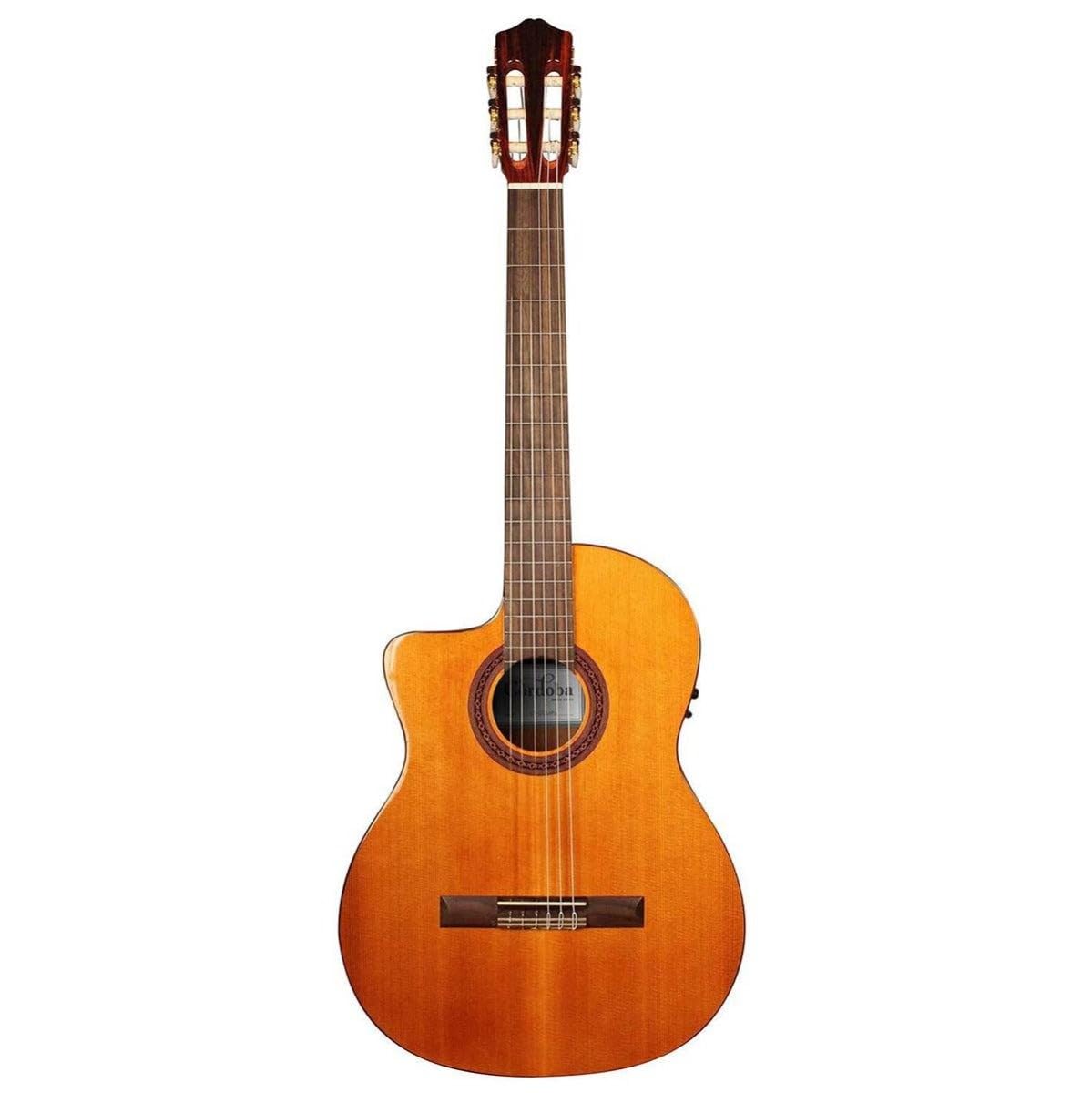 Cordoba C5-CE CD Lefty Cutaway Acoustic-Electric Nylon String Guitar, Iberia Series