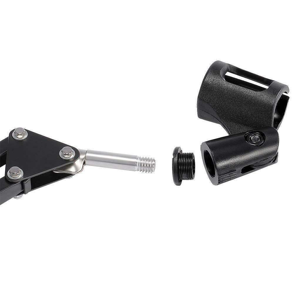 Dragonpad USA Microphone Scissor Boom Arm with Desk Mount - Black Frame