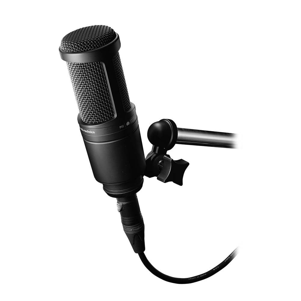 Audio-Technica Microphone AT2020 Pro Cardioid Capacitor, Black,Large, XLR