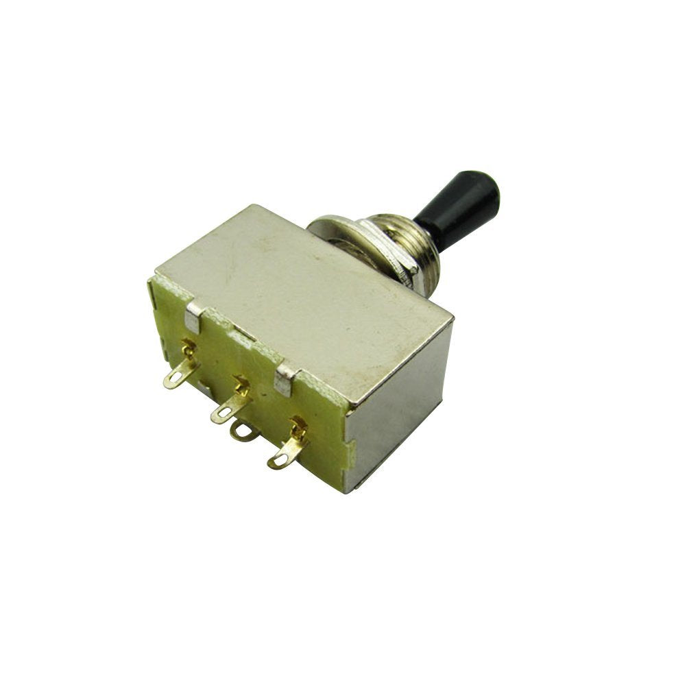 Musiclily Metric 3 Way Enclosed Guitar Pickup Selector Toggle Switch for Epiphone Les Paul Style Electric Guitar Replacement, Bl