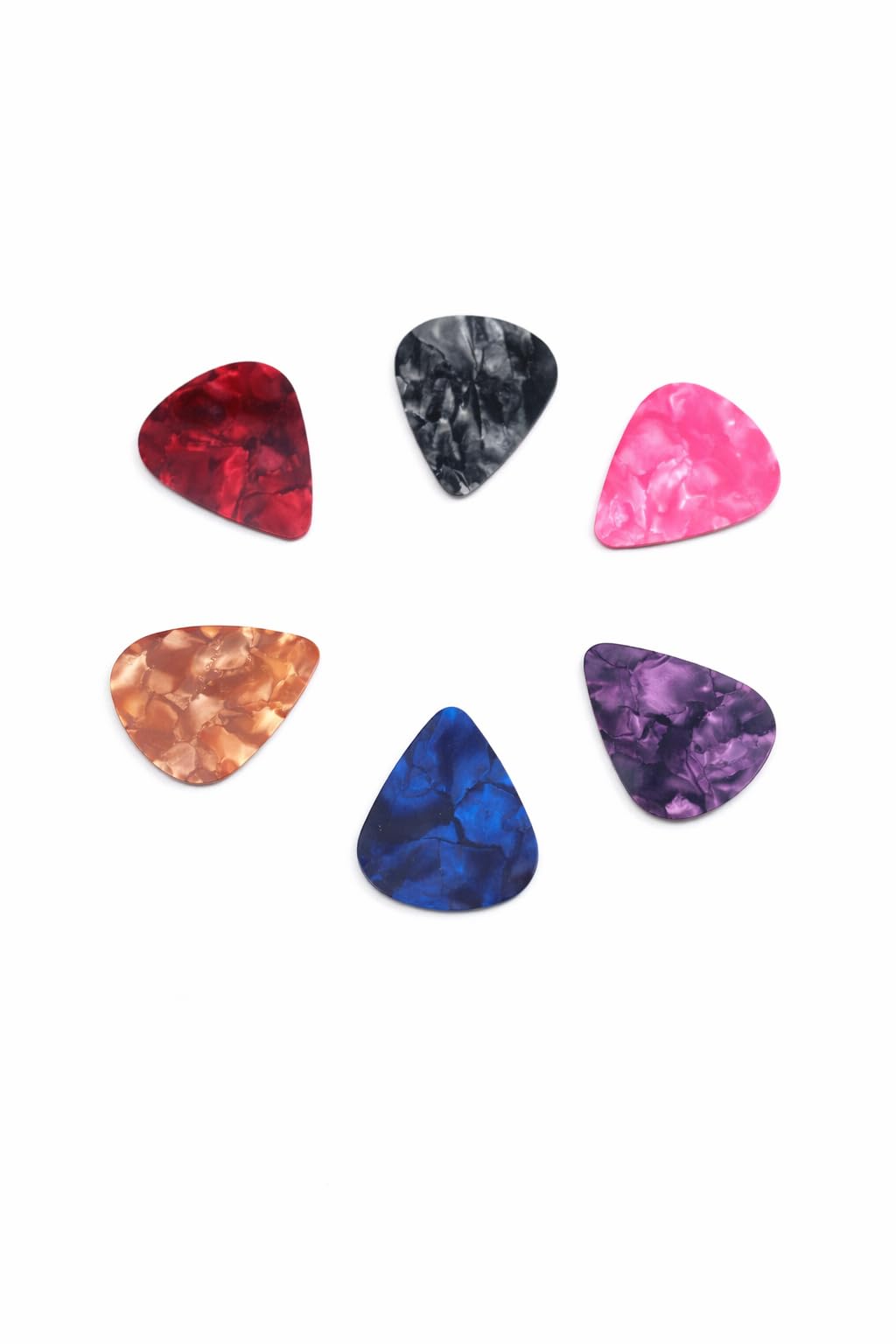 Sls Music Stylish Colorful 0.71Mm Celluloid Guitar Picks - Pack Of 6 Plectrums For Guitar & Ukulele