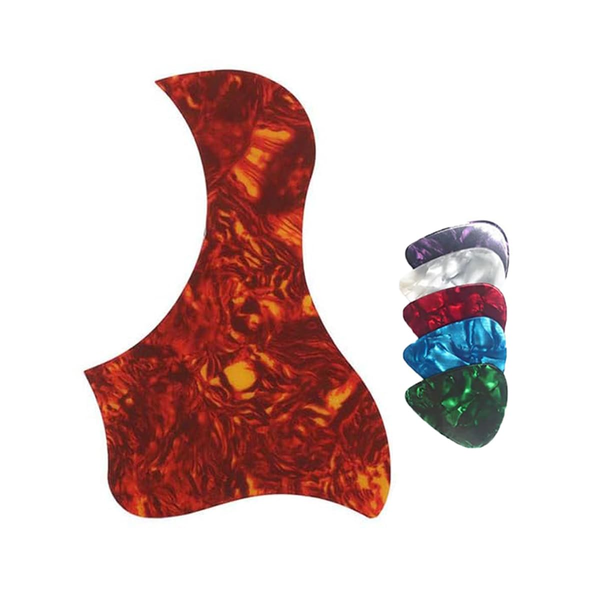 Device Of Urban Infotech Acoustic Guitar Pickguard Self Adhesive Tortoiseshell Bird Shaped Pickguard Sticker Plate Anti-Scratch 
