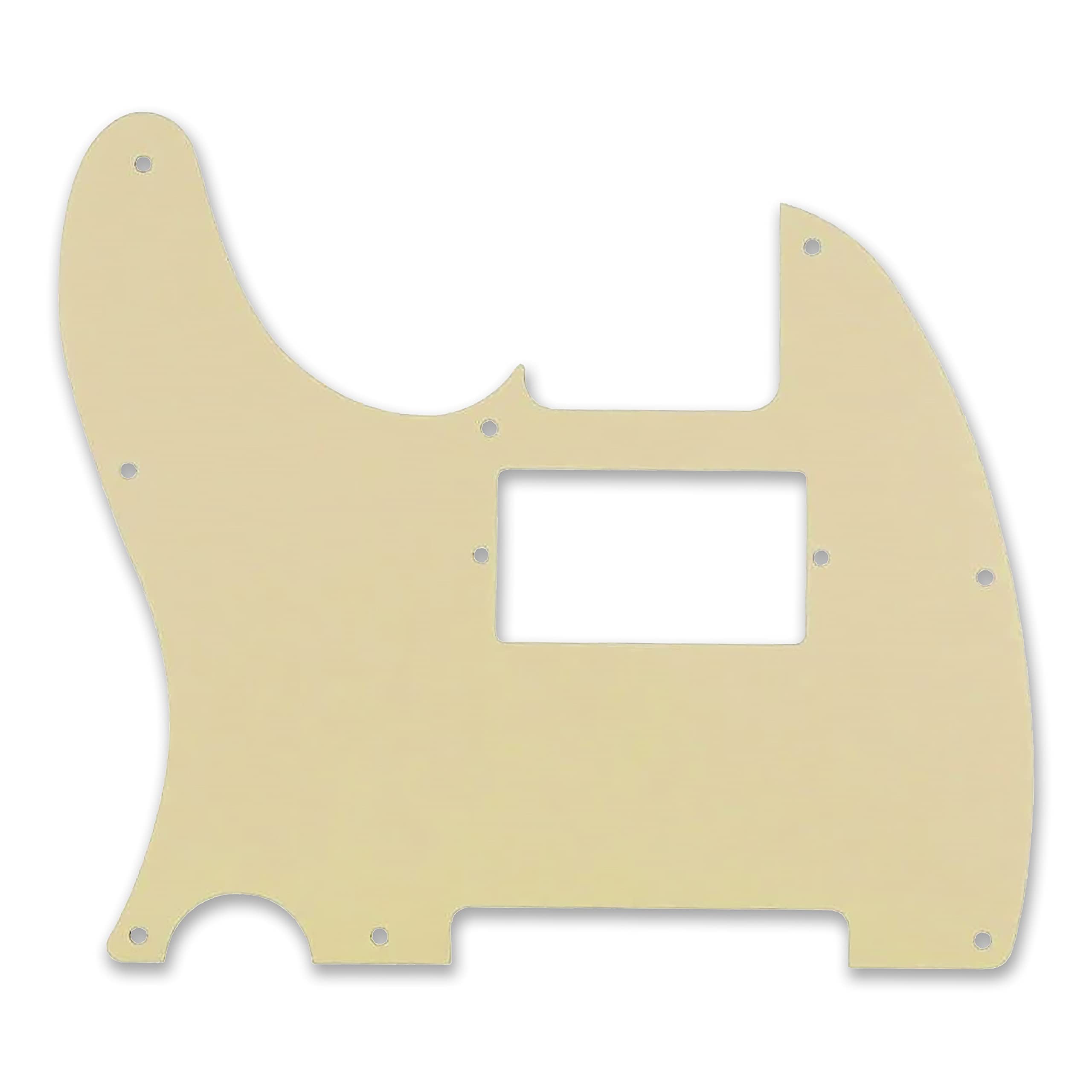 BexGears 8 Hole Electric Guitar Humbucker Pickguard for TL style Guitar Parts (3Ply Cream)