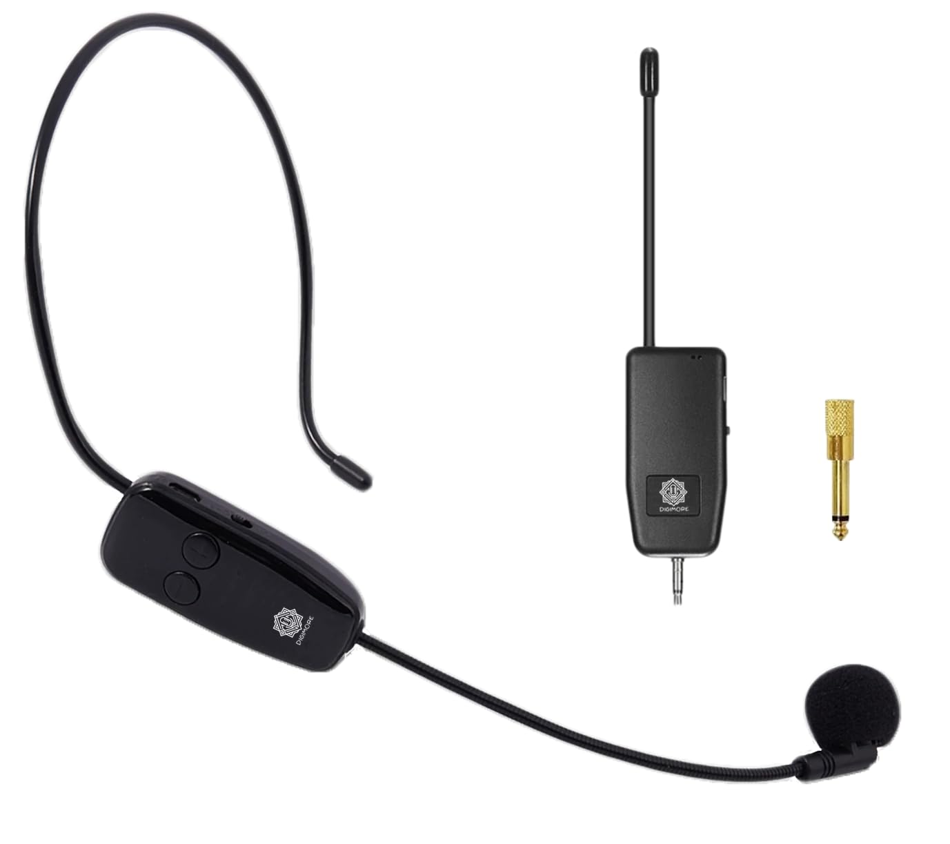 DIGIMORE Wireless Microphone System 2.4G Wireless Headset Mic Ideal for Speakers, Voice Amplifier, PA System, Teachers, Tour Gui