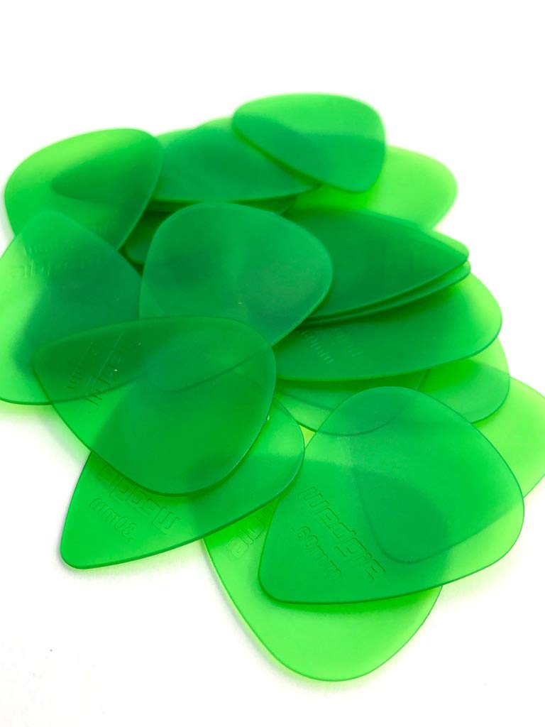 Wedgie WCPP60 0.60mm Wedgie Clear Pick, 12 Pack, Green