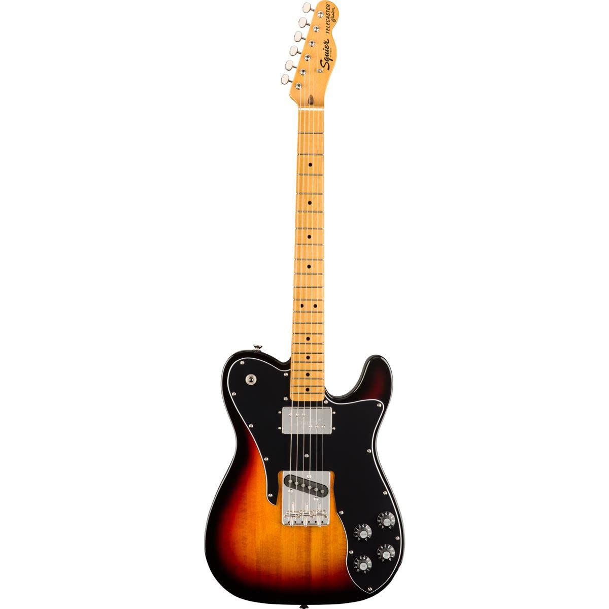 Fender Squier Classic Vibe 70s Custom Telecaster Electric Guitar, 3-Color Sunburst, Maple Fingerboard