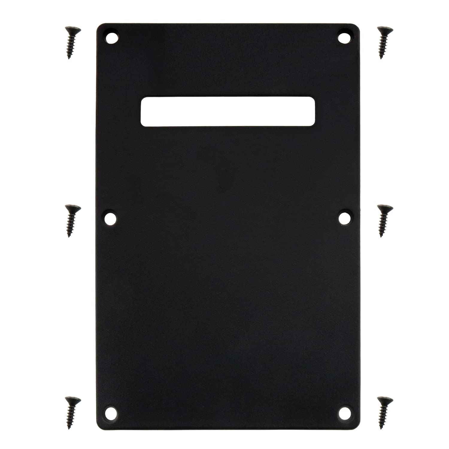Guitar Backplate Luorng 1Set Black Electric Guitar Back Plate, Electric Guitar Neck Plate, Cavity Tremolo Cover Pick Guard With