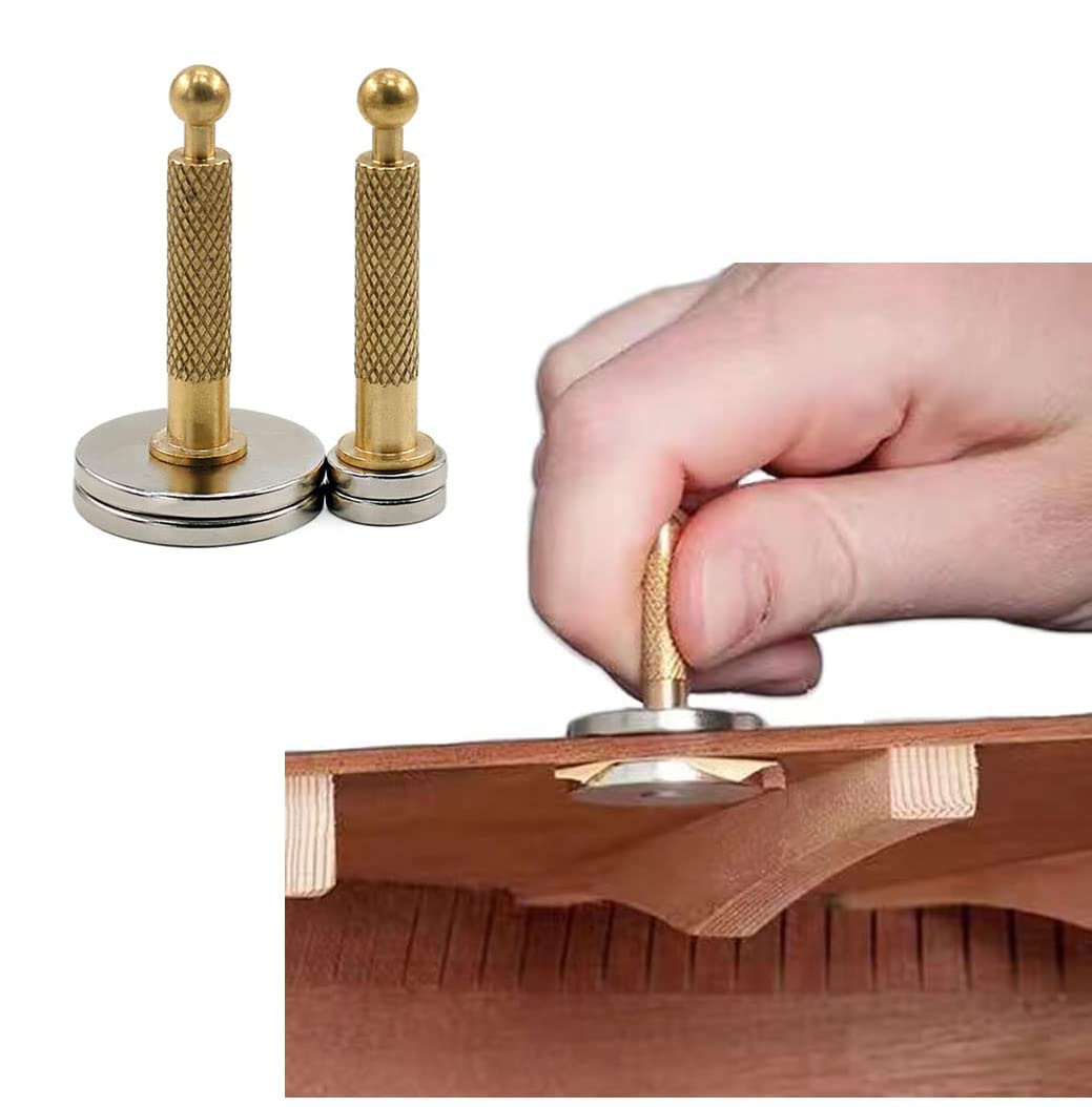 Jiayouy Gold Round Base Magnet Acoustic Guitars Accessory Luthier DIY Tools for Repair Top Cracks, Magnetize Pickups ect 2PCS