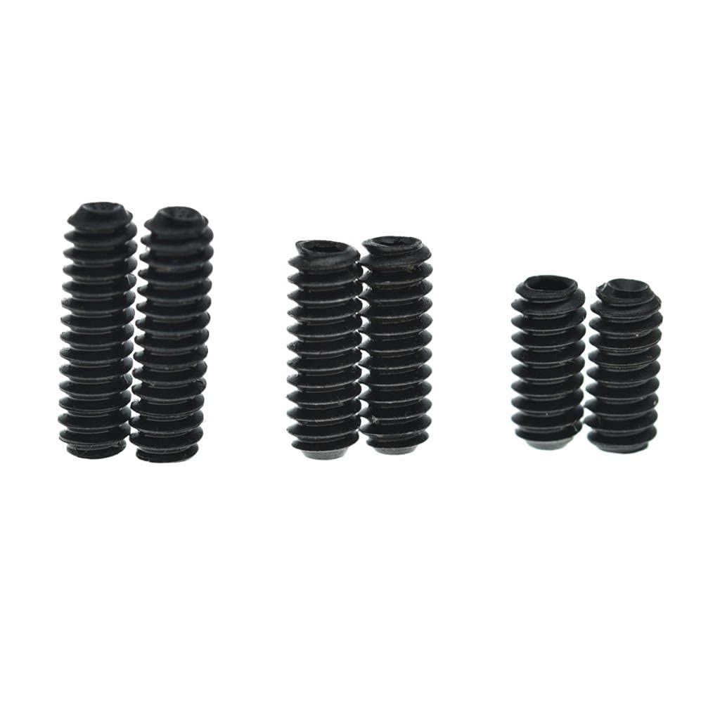Dopro 100-Pack US #4-40 x5/16'' Black Guitar Bridge Saddle Height Adjustment Screws