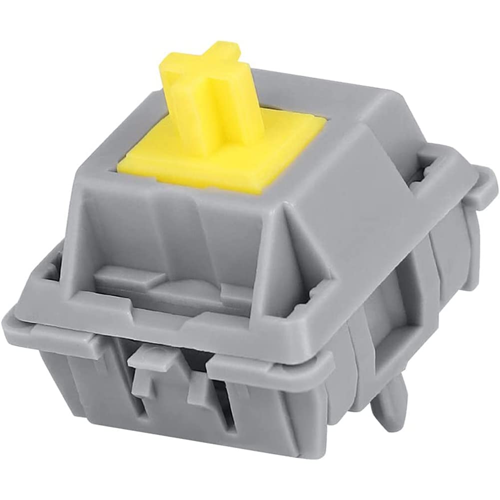 ZugGear POM T1 Sunflower Tactile Keyboard Switch, Pre-Lubed 67g Mechanical Key Switches, Unique Tactile Keyswitch, 5 Pins Tactil