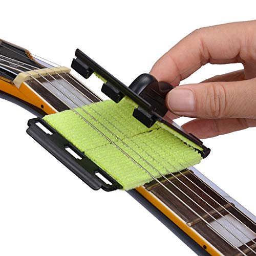 SAPHUE Guitar String Cleaner Clean Fretboard Cloth Tool Scrubber for Cleaning Maintenance Care Kit for Violin/Bass/Ukulele/Elect