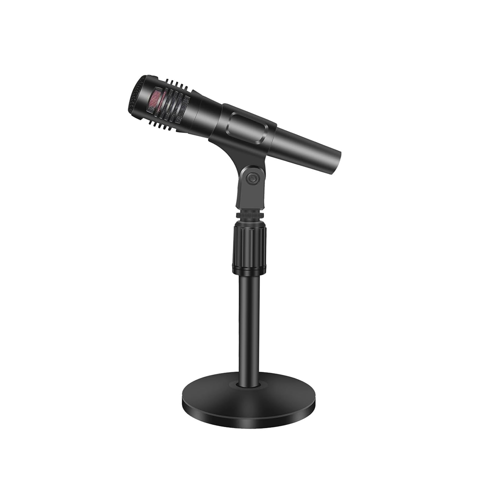 Small Desk Mic Stand, Microphone Stand Desktop Adjustable Steel Table Mic Stand With Microphone Clip For Blue Yeti Snowball 10 I