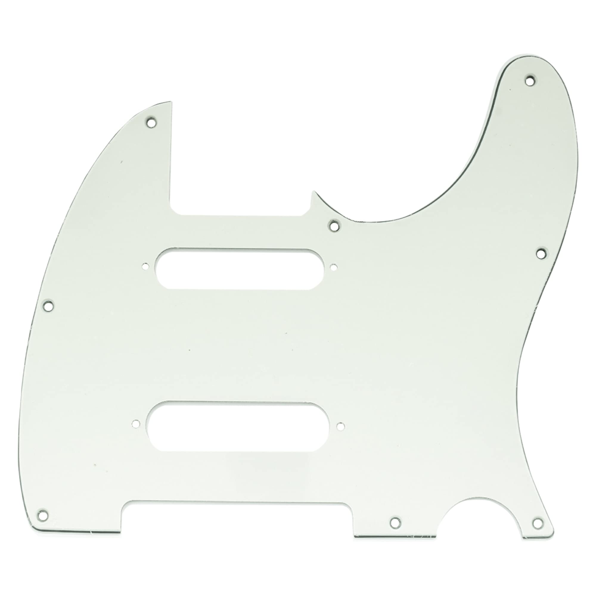 Musiclily Pro 8 Holes Ss Guitar Tele Pickguard For Usa/Mexico Fender Deluxe Nashville Telecaster Electric Guitar, 3Ply Aged Whit