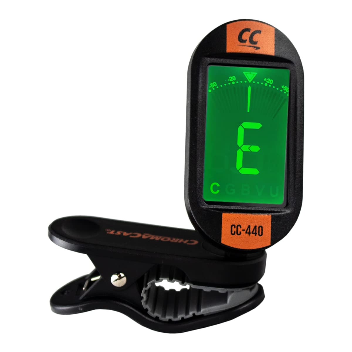 ChromaCast CC-440 Clip On Chromatic Tuner, Sunset Orange, Pack of 2 (CC-440-SOR-2PK)