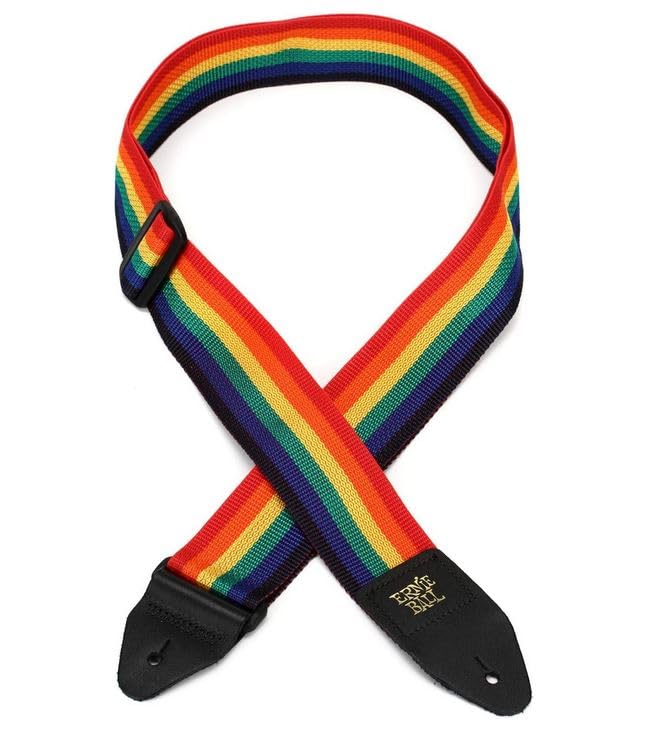 Ernie Ball Polypro Guitar Strap, Rainbow (P04044)