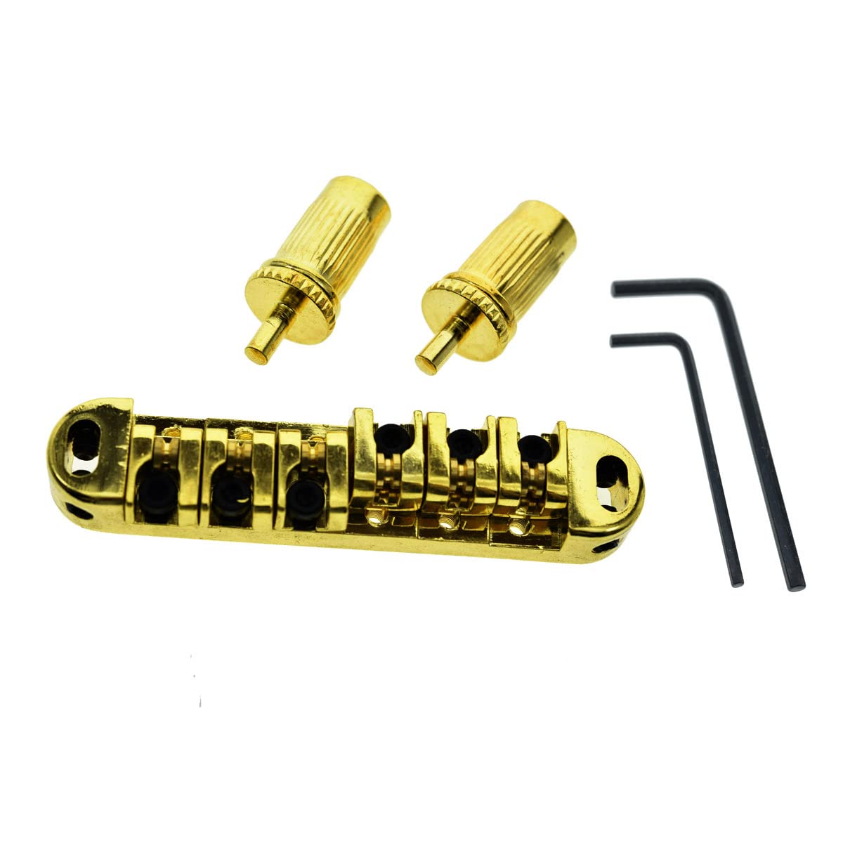 Lp Guitar Tune-O-Matic Roller Saddle Roller Bridge Fits Les Paul Sg Gold