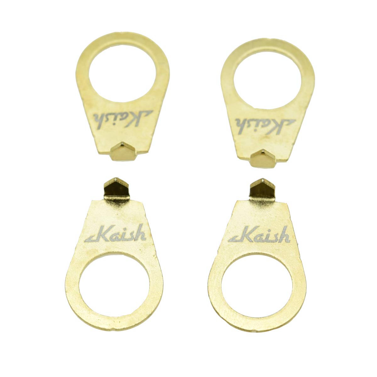 Kaish Set Of 4 Lp Guitar Knobs Pointer Plate 3/8'' Knob Position Indicator For Usa Lp Les Paul Or Cts Pots Gold