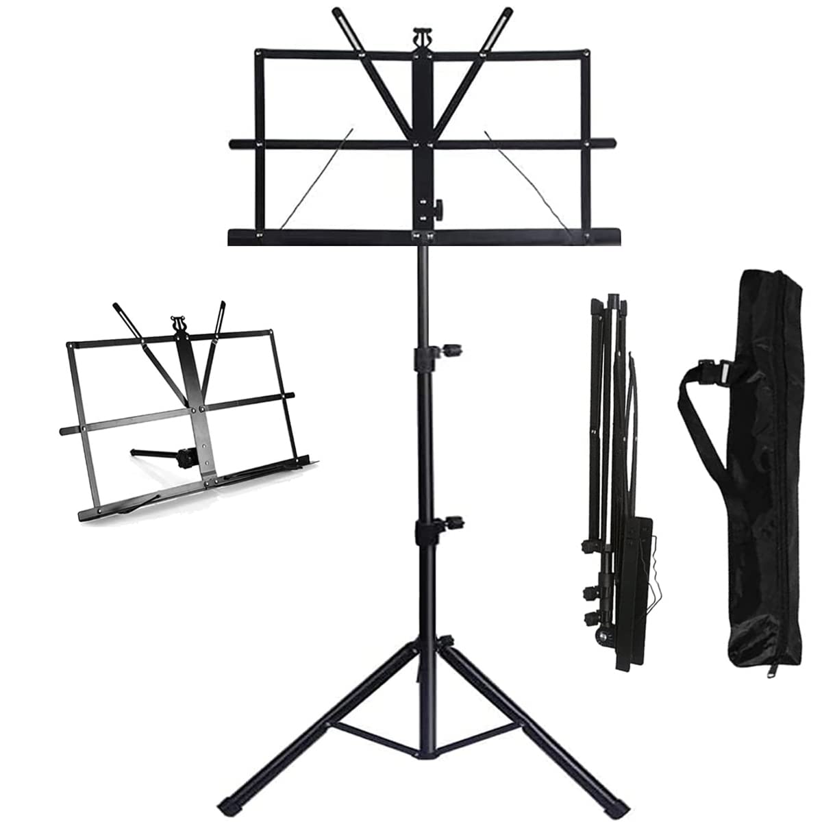 Device Of Urban Infotech Adjustable Music Stand Notation And Lyrics Holder | With Carrying Bag | Desktop Book Rest | Suitable Fo