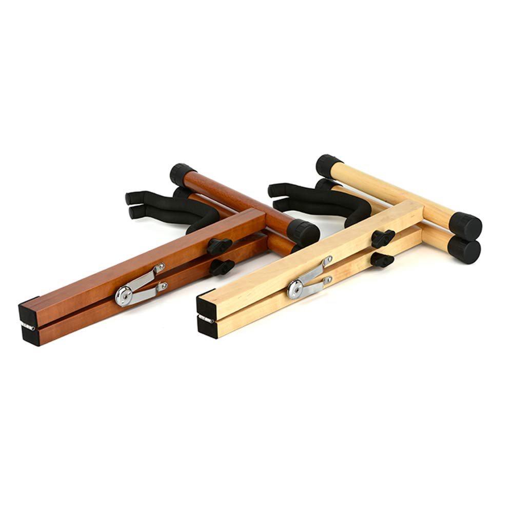 Koldot Wooden Guitar Stand for Acoustic Electric Bass Classical Guitar Banjo Ukulele Portable Folding A-Frame Travel Guitar Stan