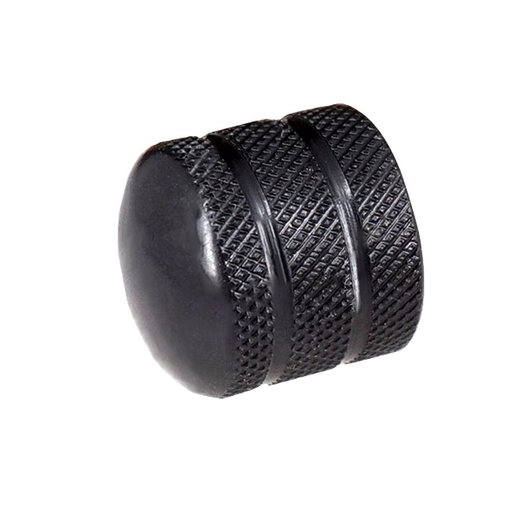 JD Electric Guitar Bass Dome Knobs Metal Volume Tone Control Knobs Turn Buttons O-Ring Pack of 4 (Black)