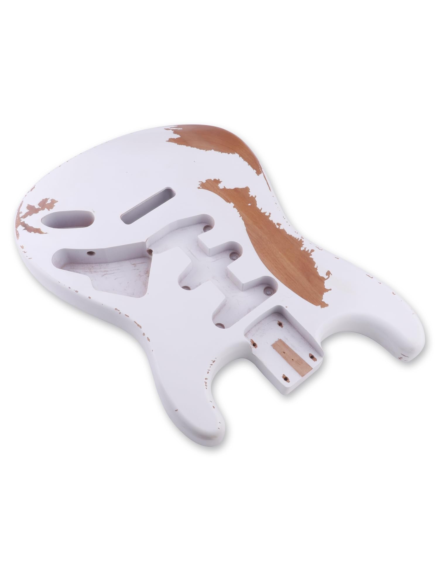 Sunsmile Relic Electric Guitar Body Nitro Top Alder Wood ST Style DIY Guitar Body S-S-S Antique White.