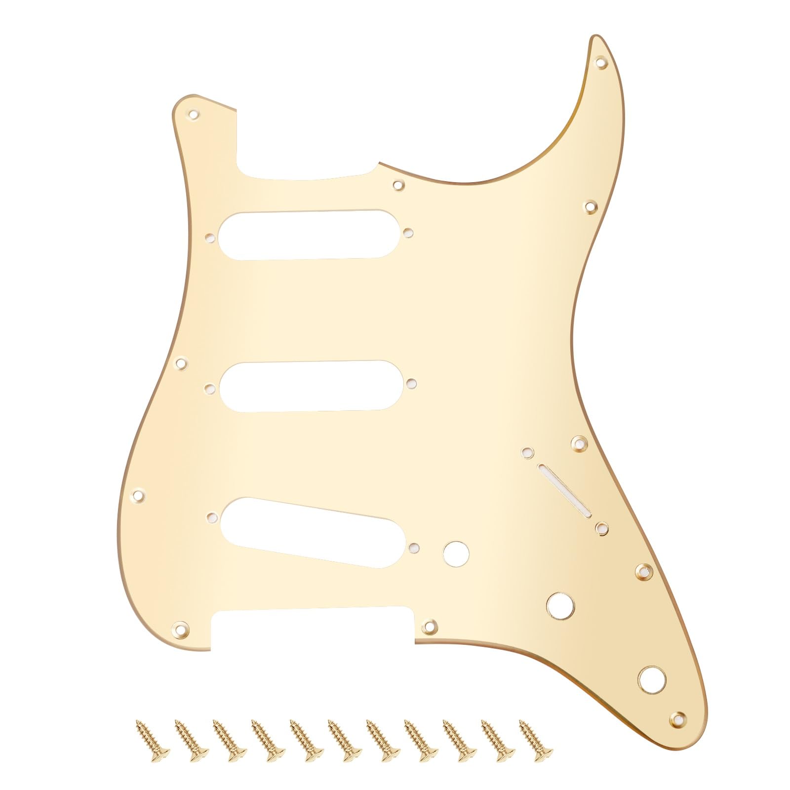 Banworks 1 Ply Strat Sss Pickguard 11-Hole Electric Guitar Pickguard Scratch Plate For Usa/Mexican Fender Modern Style Standard