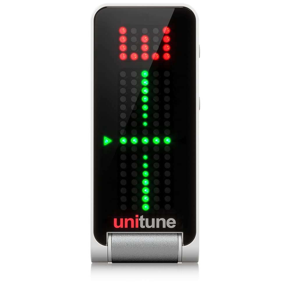 TC Electronic UNITUNE CLIP Clip-On Tuner with Strobe and Chromatic Modes and 108 LED Matrix Display for Uncompromised Tuning Qua